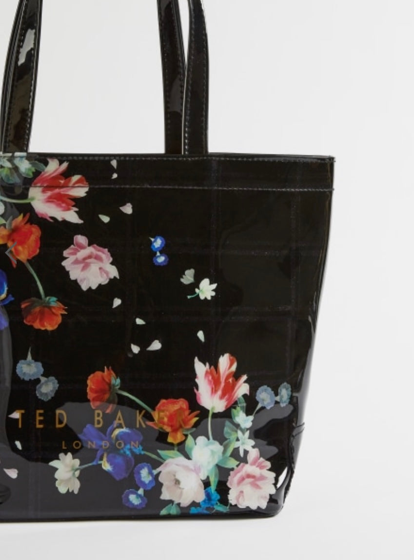 Ted Baker Elizcon sandalwood floral large icon bag in black